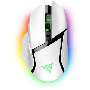 Razer - Basilisk V3 Pro Optical Gaming Mouse with HyperScroll Tilt Wheel - Wireless - White