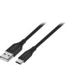 Insignia™ - 6' USB to USB-C Braided Charge-and-Sync Cables (2-Pack) - Black