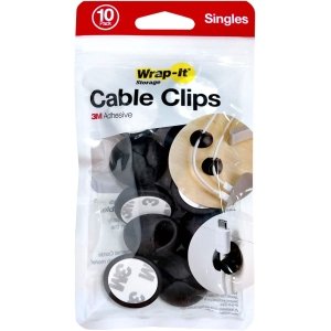 Wrap-It Storage - Cable Clips - Black