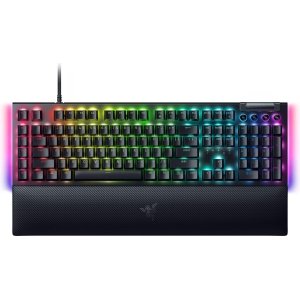 Razer - BlackWidow V4 Full Size Wired Mechanical Green Switch Gaming Keyboard with Chroma RGB - Black