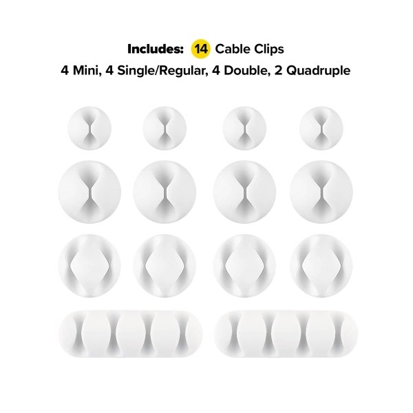 Wrap-It Storage - Cable Clips - White