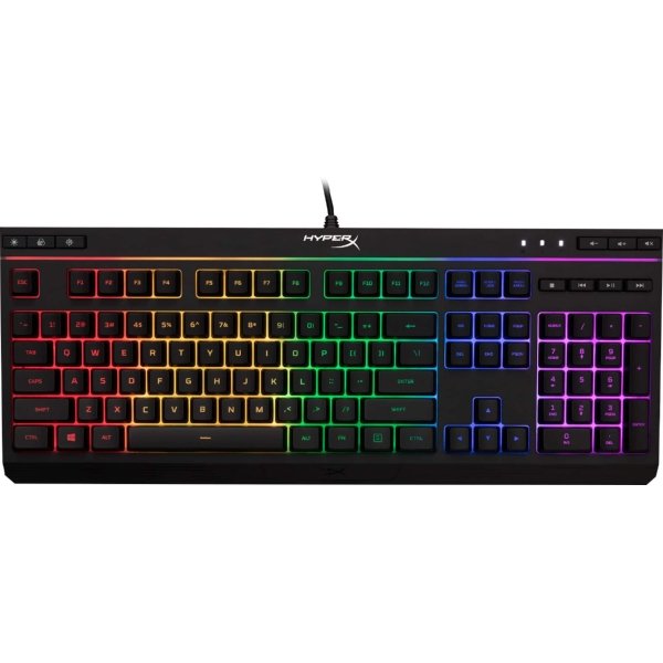 HyperX - Alloy Core Full-size Wired Gaming Membrane Keyboard with RGB Lighting - Black