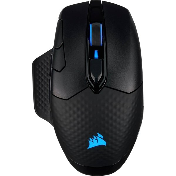 CORSAIR - DARK CORE RGB PRO SE Wireless Optical Gaming Mouse with Qi Wireless Charging - Wireless - Black