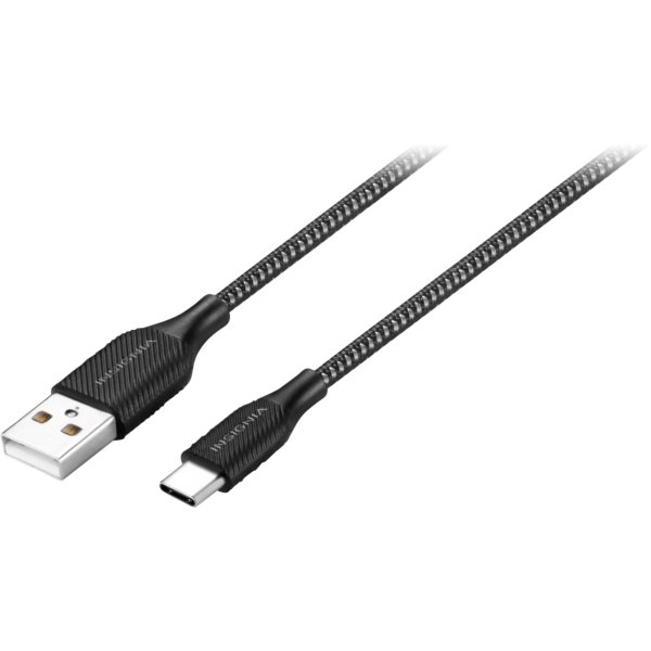 Insignia™ - 4' USB-A to USB-C Charge-and-Sync Cable (2 Pack) - Charcoal