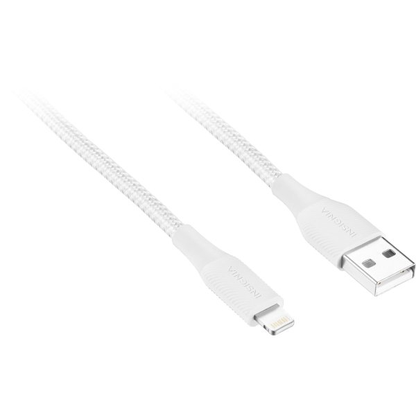 Insignia™ - 4' USB-A to Lightning Charge-and-Sync Cable - Moon Gray