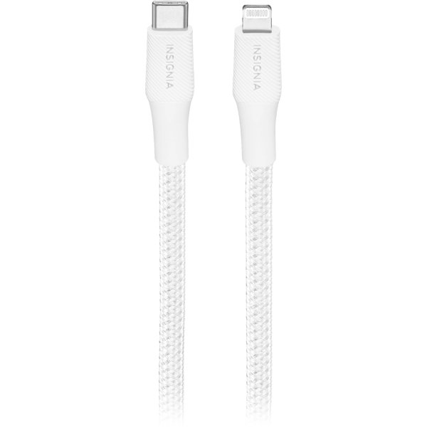 Insignia™ - 10' USB-C to Lightning Charge-and-Sync Cable - Moon Gray