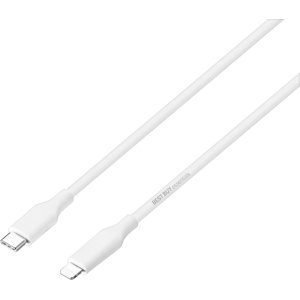Best Buy essentials™ - 5' USB-C to Lightning Charge-and-Sync Cable - White