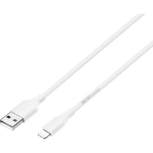 Best Buy essentials™ - 5' USB-A to Lightning Charge-and-Sync Cable - White
