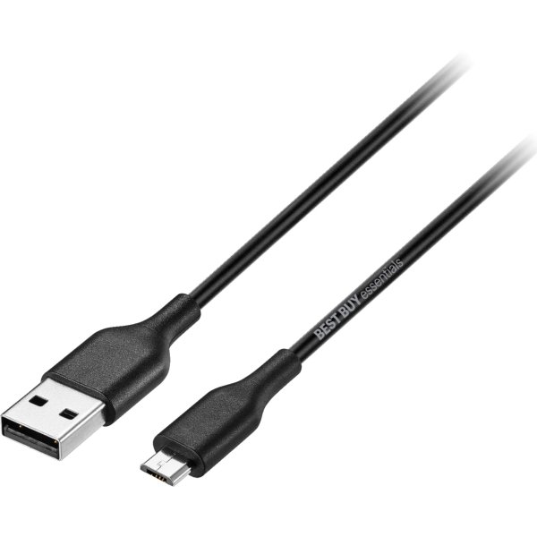 Best Buy essentials™ - 5' USB-A to Micro USB Charge-and-Sync Cable - Black