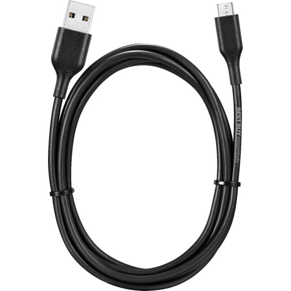 Best Buy essentials™ - 5' USB-A to Micro USB Charge-and-Sync Cable - Black