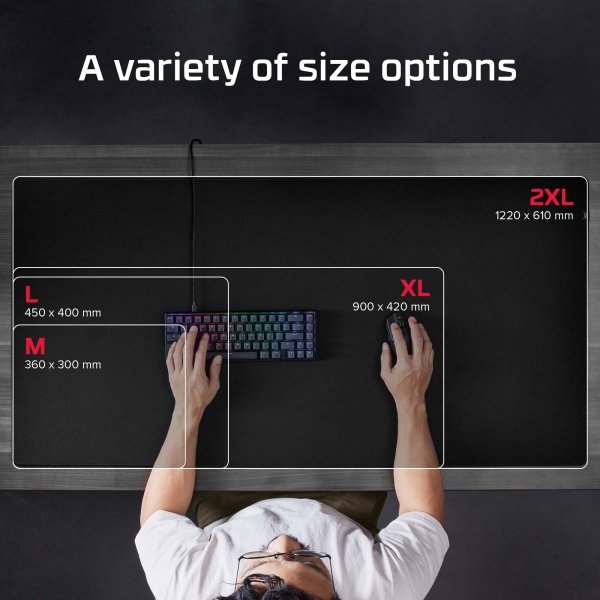 HyperX - Pulsefire Mat Gaming Mouse Pad (XL) - Black