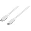 Insignia™ - 7' USB-C to USB-C Charge-and-Sync Cable with Braided Jacket - White