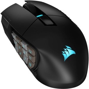 CORSAIR - Scimitar Elite Wireless Optical Gaming Mouse with 16 Programmable Buttons - Wireless - Black