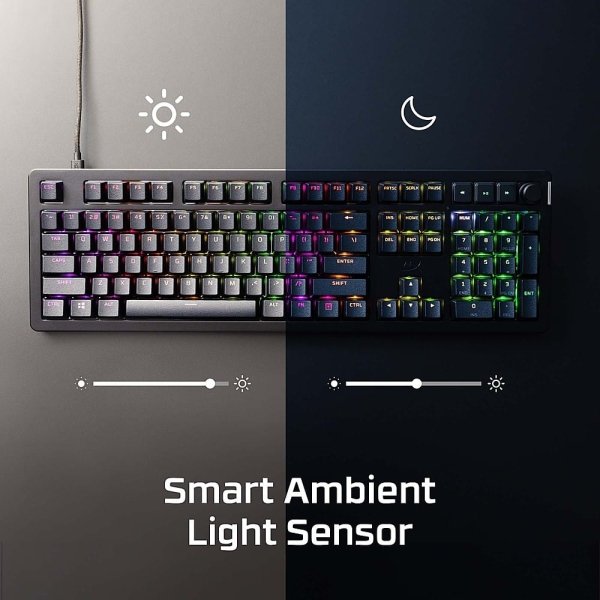 HyperX - Alloy Rise Full-size Wired Mechanical Linear Switch Gaming Keyboard with RGB Lighting - Black