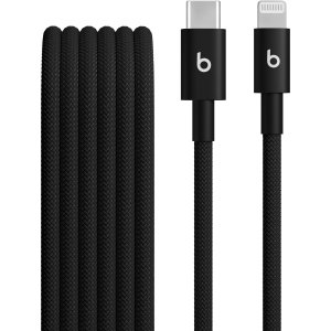 Beats - 5' USB-C to Lightning Woven Cable - Bolt Black