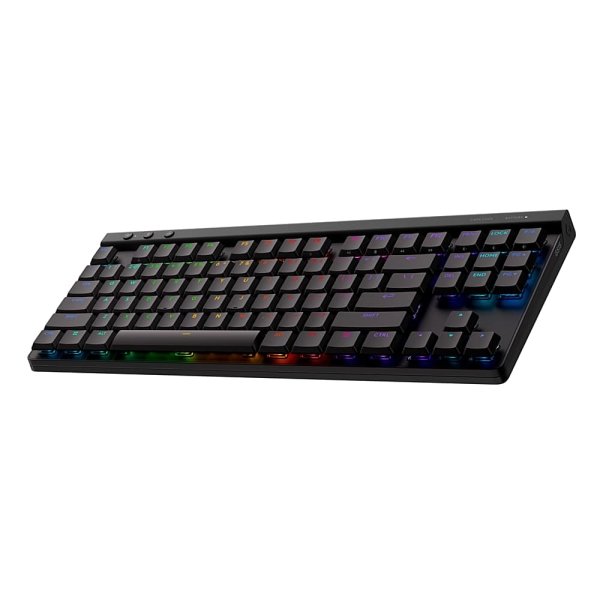 Logitech - G515 LIGHTSPEED TKL Wireless Mechanical Linear (Red) Switch Gaming Keyboard with LIGHTSYNC RGB - Black