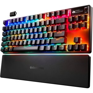 SteelSeries - Apex Pro TKL Gen 3 Wireless Mechanical OmniPoint Adjustable HyperMagnetic Gaming Keyboard with Rapid Tap - Black