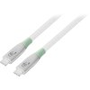Insignia™ - 7' USB-C to USB-C Braided Charge-and-Sync Cable with High-Speed Data Transfer - White
