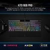 CORSAIR - K70 RGB PRO Full-size Wired Mechanical Cherry MX Speed Linear Switch Gaming Keyboard with PBT Double-Shot Keycaps - Black