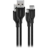 Insignia™ - 6' USB to USB-C Braided Charge-and-Sync Cables (2-Pack) - Black