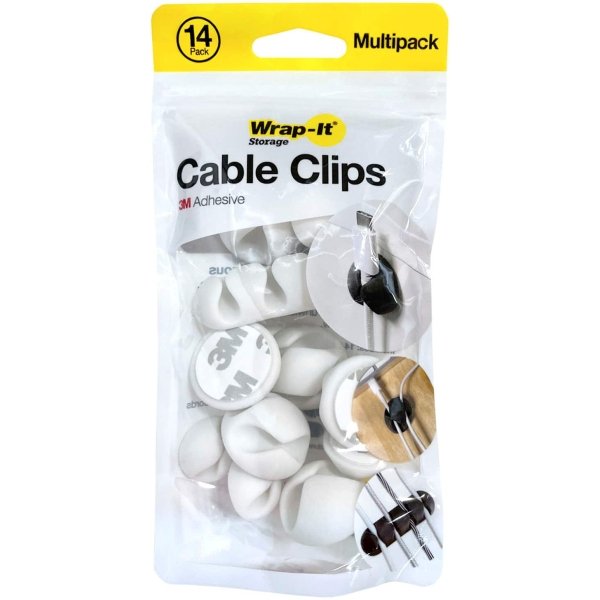 Wrap-It Storage - Cable Clips - White