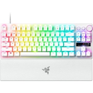Razer - Huntsman V3 Pro TKL Wired Analog Optical Gaming Keyboard with Snap Tap - White