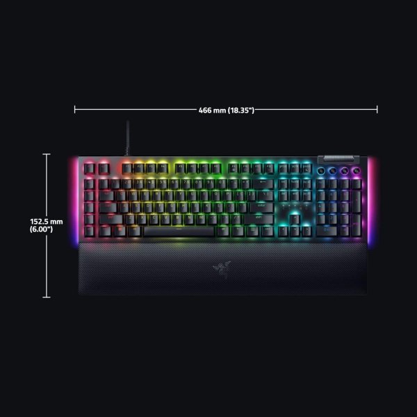 Razer - BlackWidow V4 Full Size Wired Mechanical Green Switch Gaming Keyboard with Chroma RGB - Black
